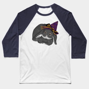 Black Rabbit Witch Hat Bunny _ Bunniesmee Baseball T-Shirt